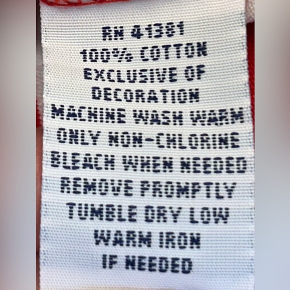 Polo Ralph Lauren Red & White Striped Crewneck Shirt w/ Blue Collar Trim, Small - Picture 9 of 10